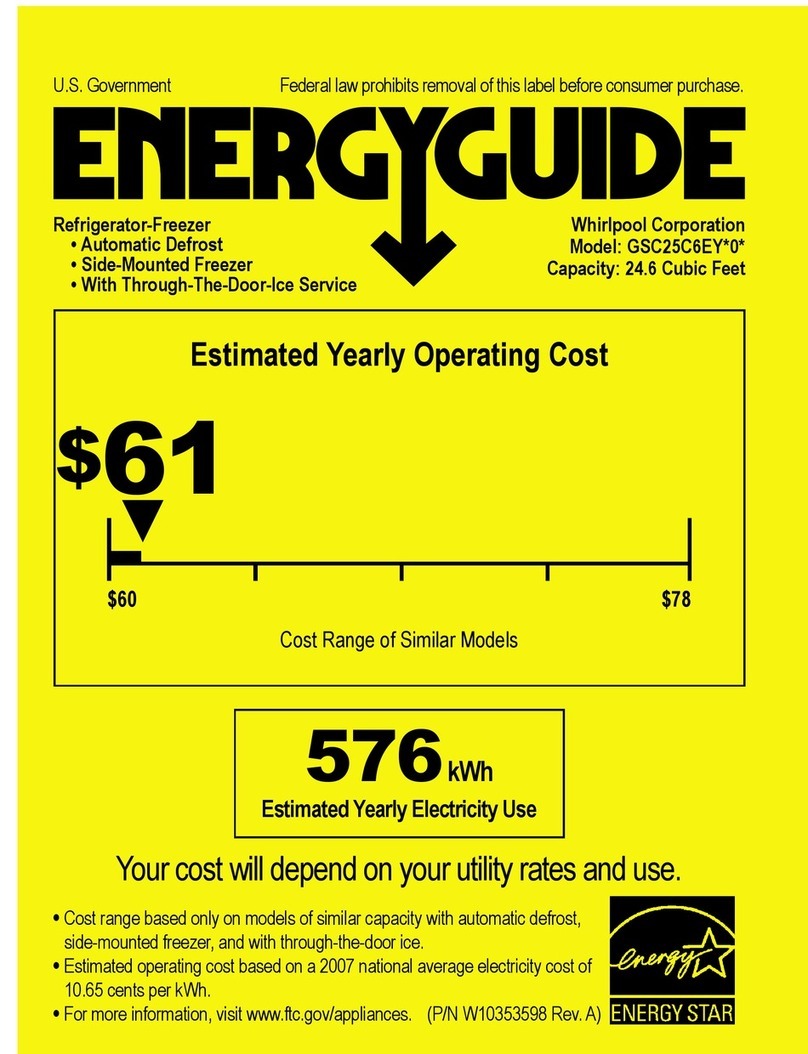 Whirlpool  GSC25C6EYB Energy guide