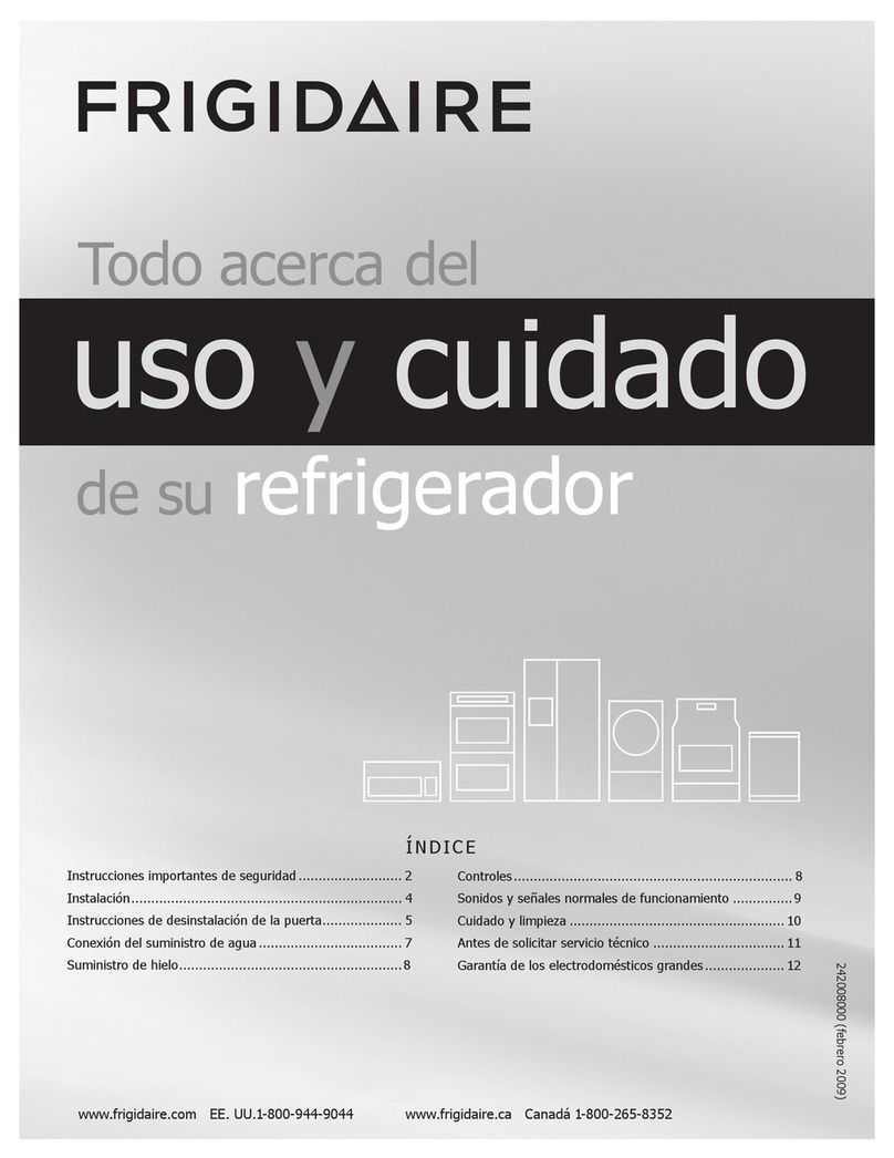 Frigidaire FGHT1834KB - 18 cu. ft. Top Freezer... uso y cuidado