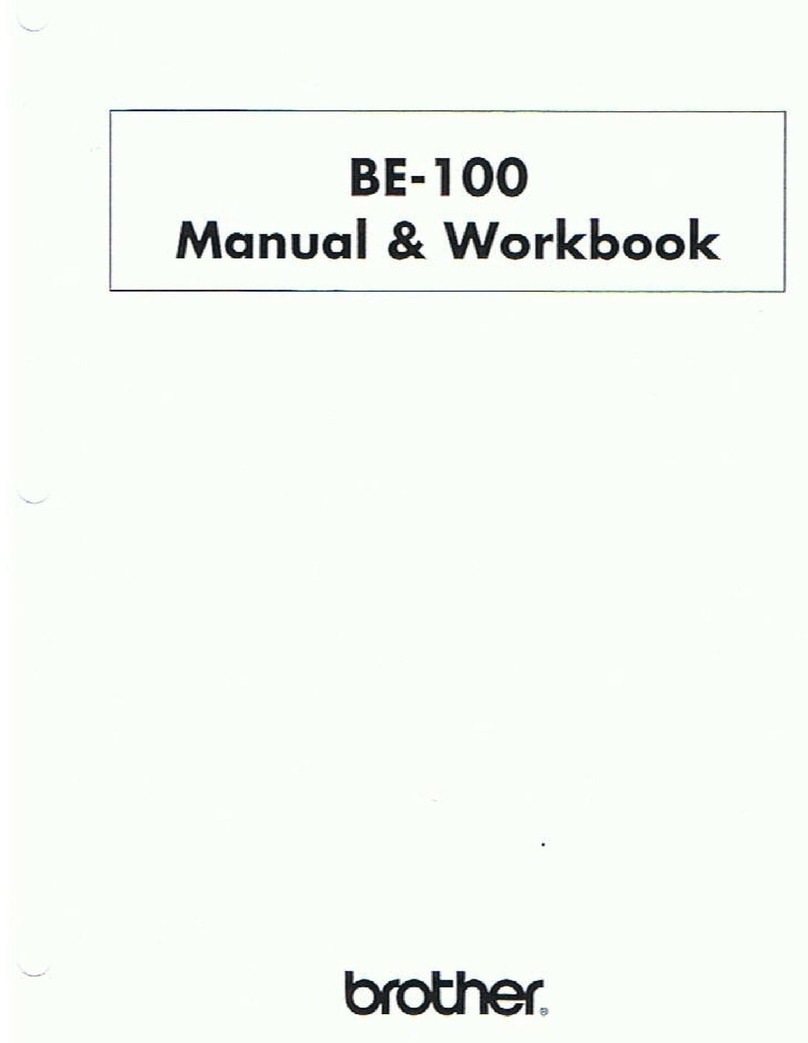 Brother BES-100E Operation instructions Brother BES-100E Operation instructions
