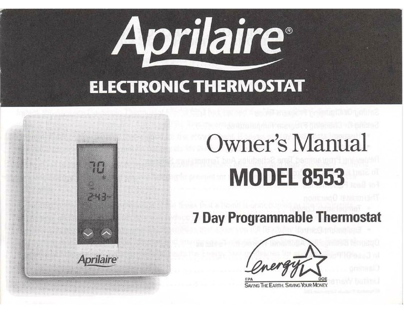 Aprilaire 8553 owner's manual