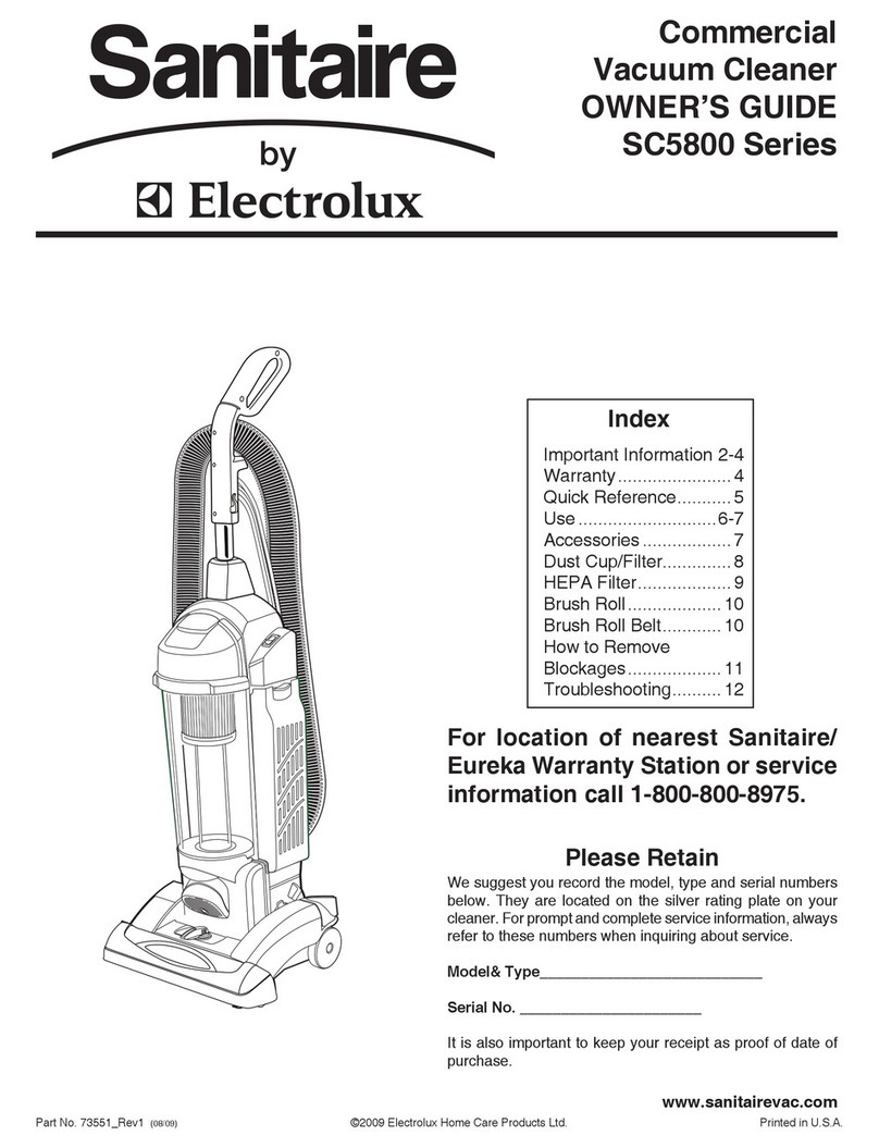 Sanitaire SC5800 Series User manual