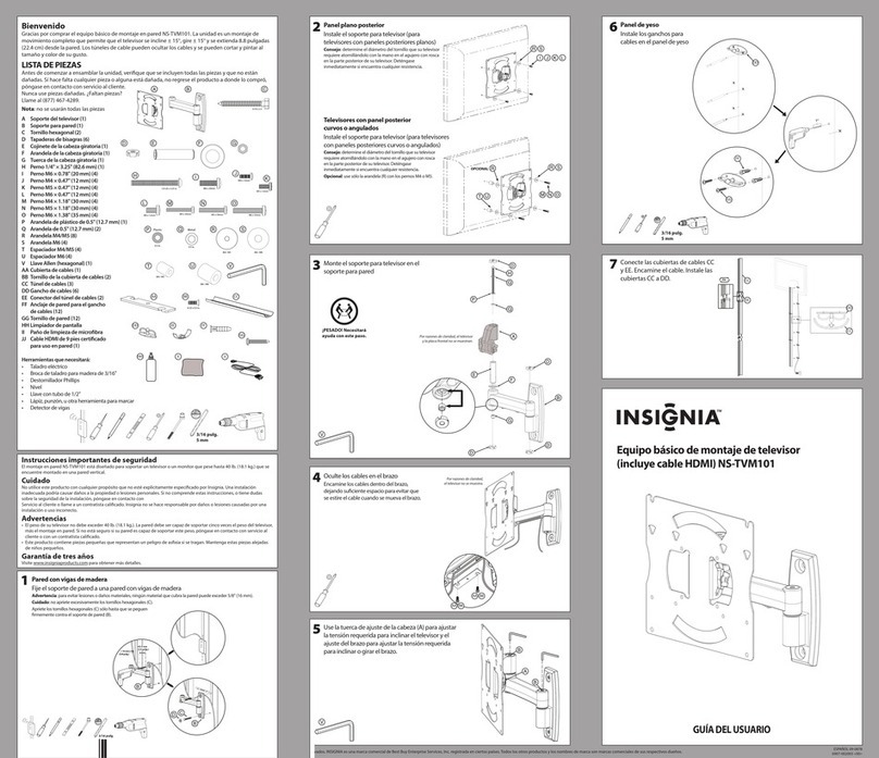 Insignia NS-TVM101 Quick start guide
