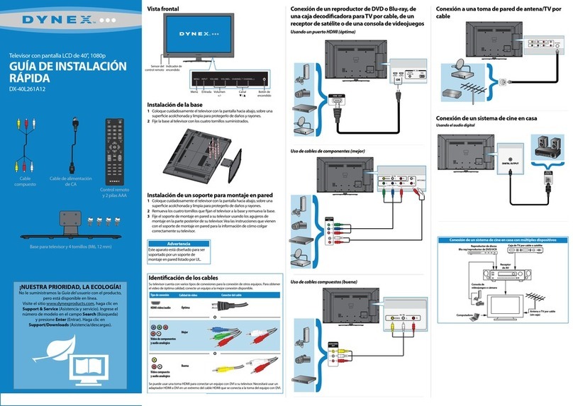 Dynex DX-40L261A12 Parts list manual