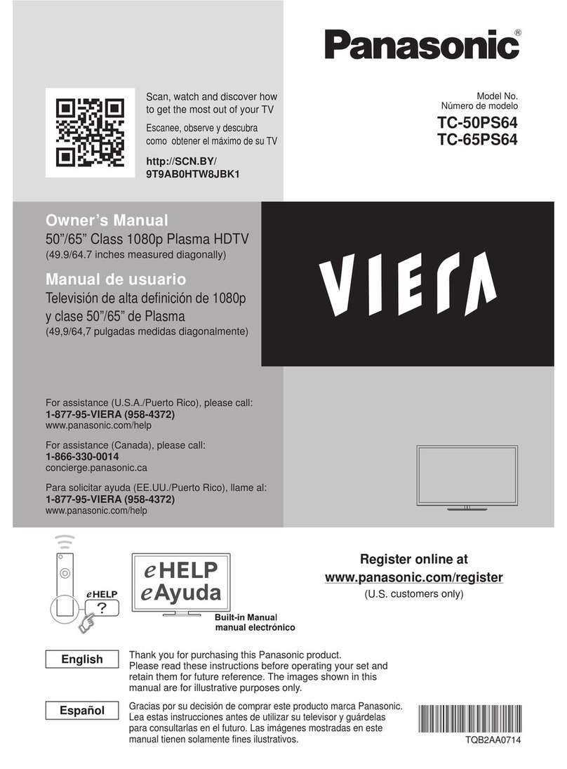 Panasonic Viera TC-50PS64 Instruction Manual