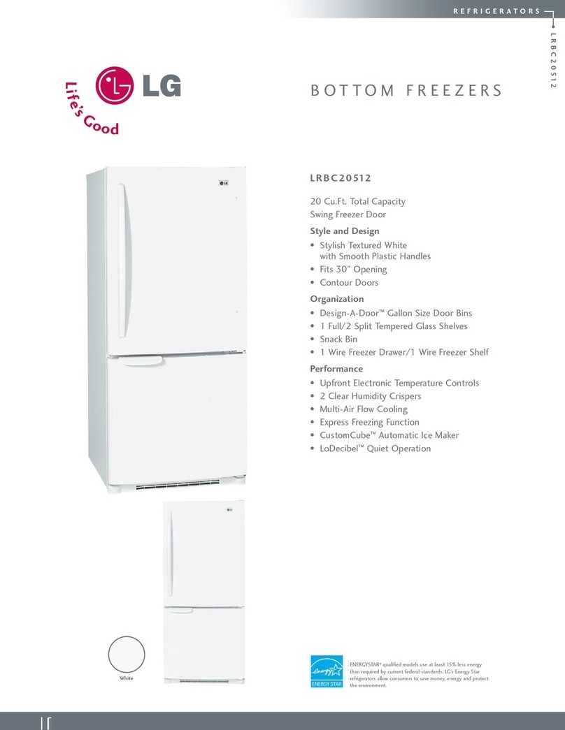 LG LRBC20512WW - 19.7 Cu. Ft. Bottom-Freezer... User manual