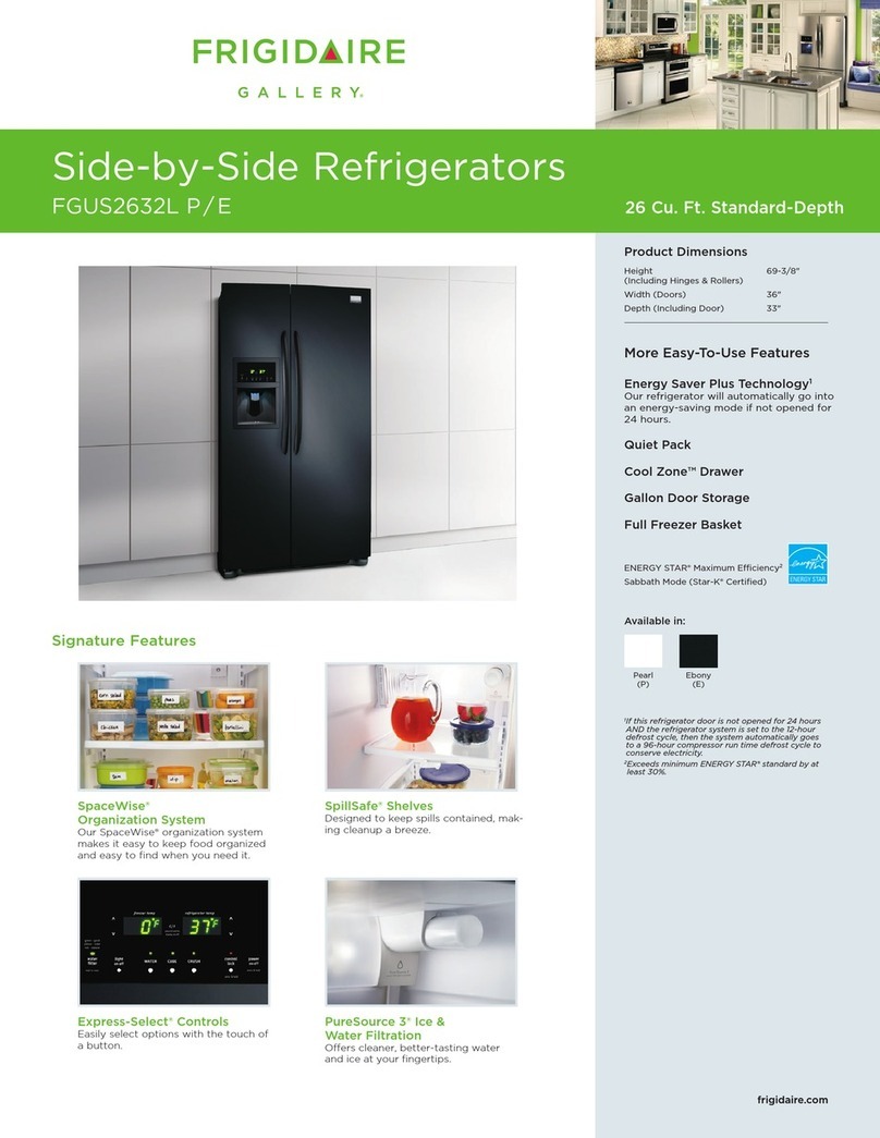 Frigidaire FGUS2632LE Product specifications