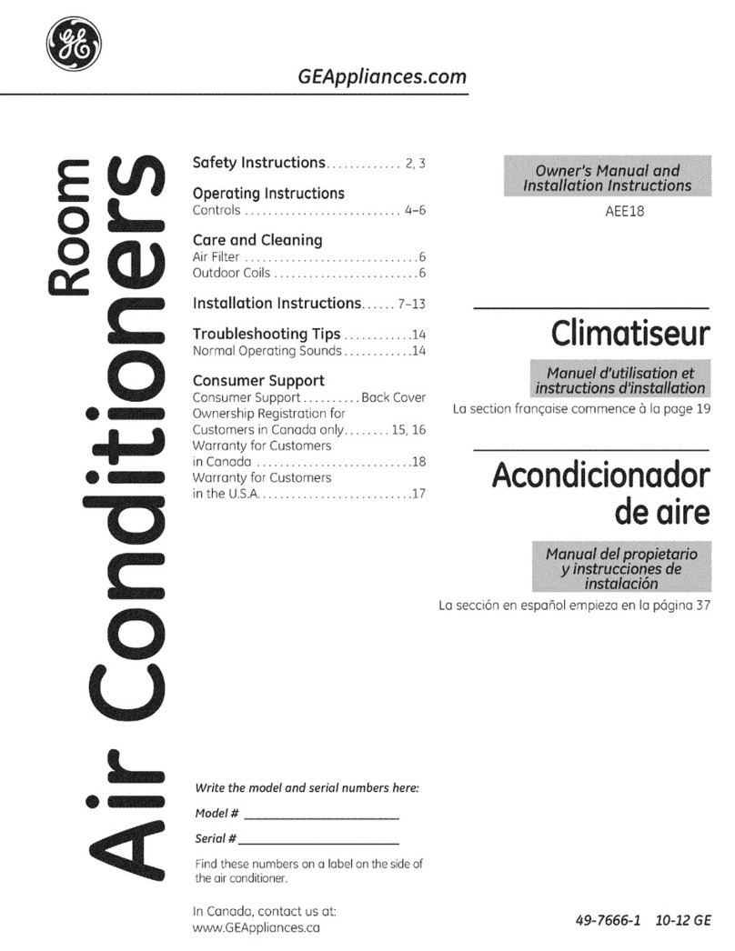 GE Appliances AEE18 Operating instructions