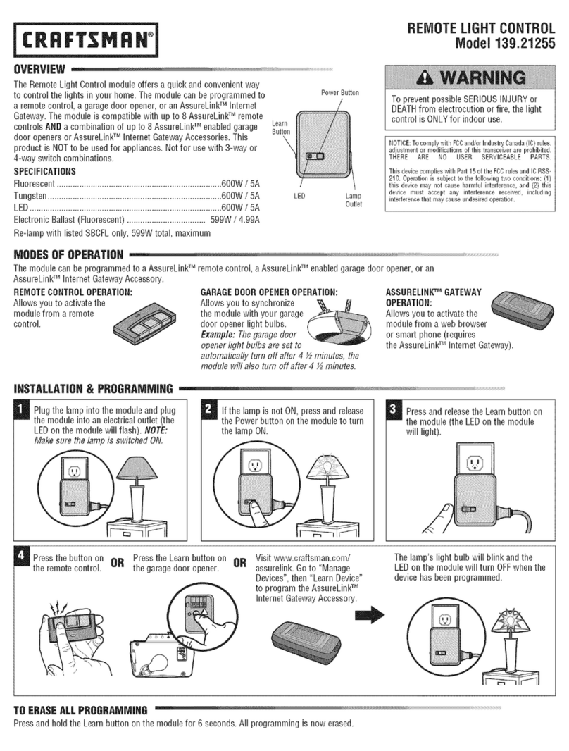 Craftsman 139.21255 User manual