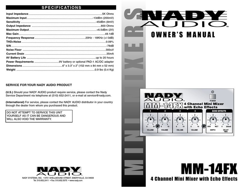 Nady Audio MM-14FX User manual