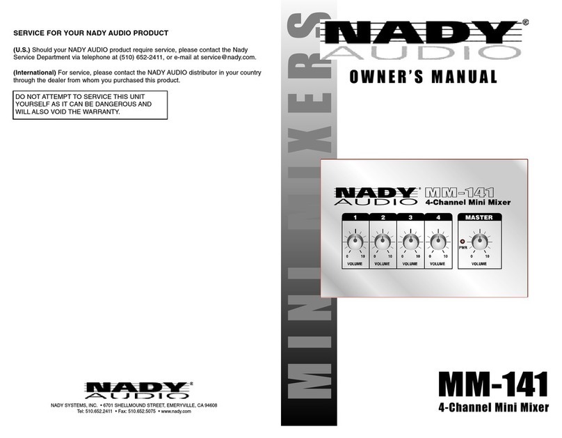 Nady Audio MM-141 owner's manual