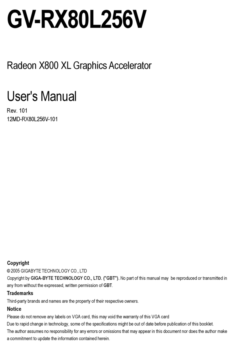 Gigabyte GV-RX80L256V User manual Gigabyte GV-RX80L256V User manual