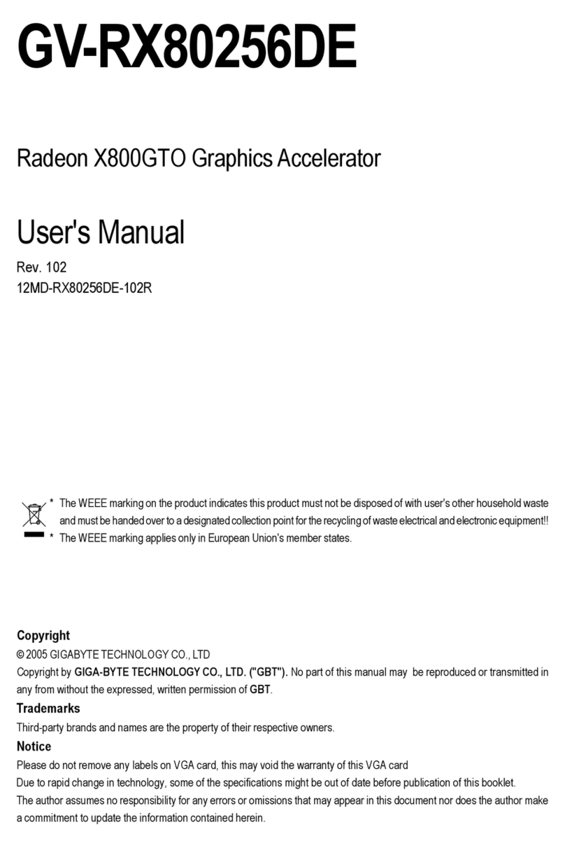 Gigabyte GV-RX80256DE User manual