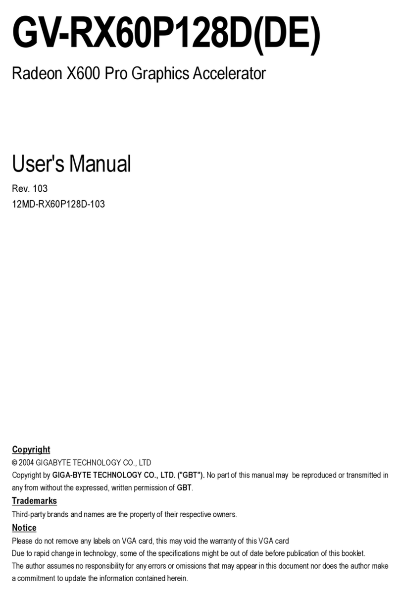 Gigabyte GV-RX60P128D User manual Gigabyte GV-RX60P128D User manual