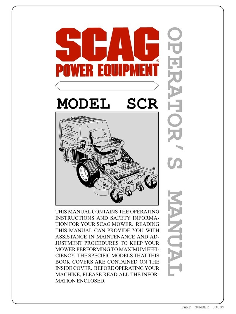 Scag Power Equipment SCR Operator's manual