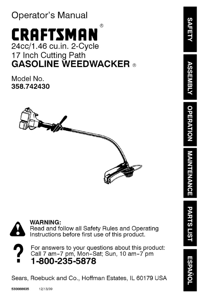 Craftsman Weewacker 358.742430 User manual