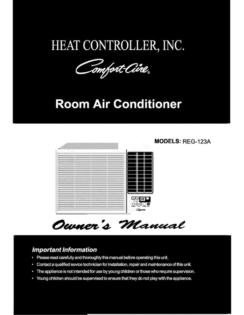 Comfortaire COMFORT AIRE REG-123A User manual