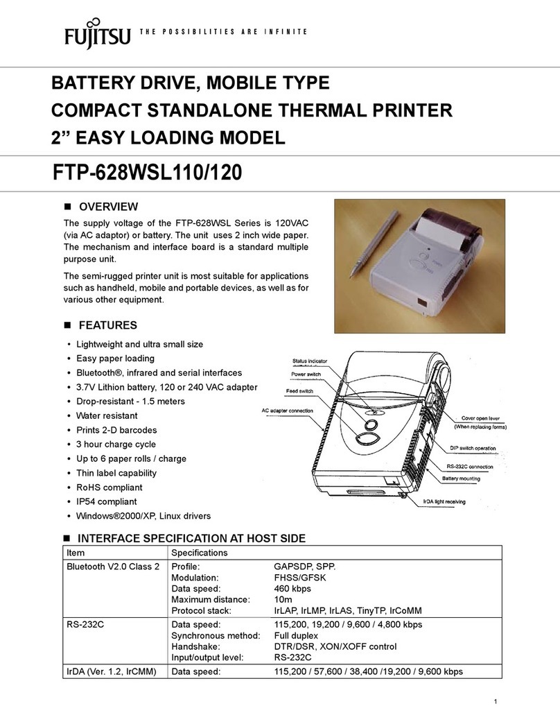Fujitsu FTP-628WSL110 User manual