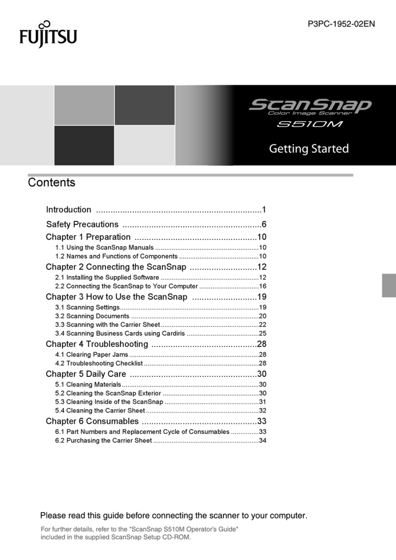 Fujitsu S510M - ScanSnap - Document Scanner User manual