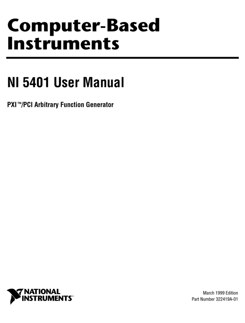 National Instruments NI 5401 User manual National Instruments NI 5401 User manual