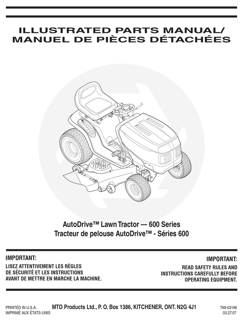 MTD AutoDrive 600 series User manual