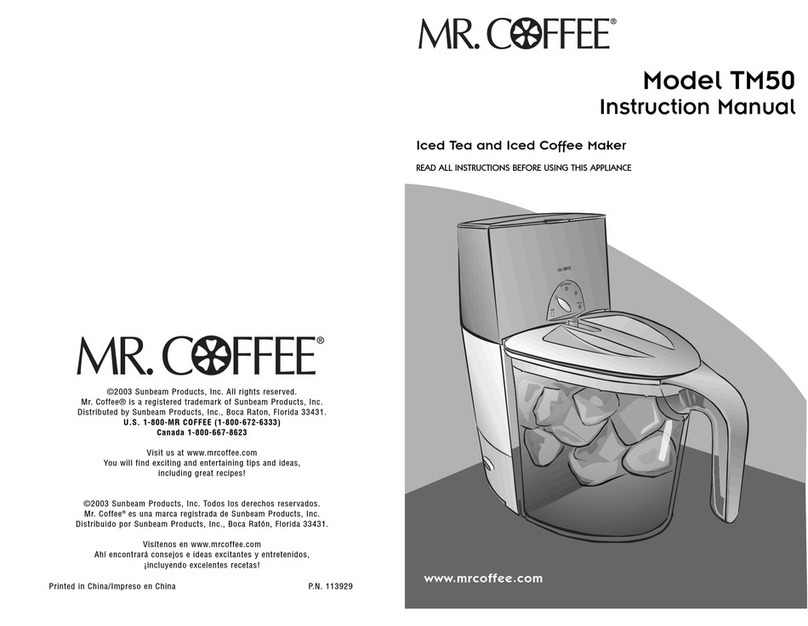Mr. Coffee TM50 User manual