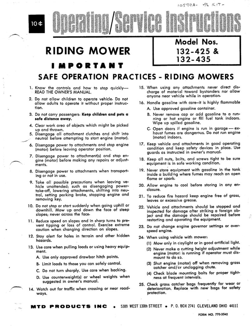 MTD 132-425 User manual