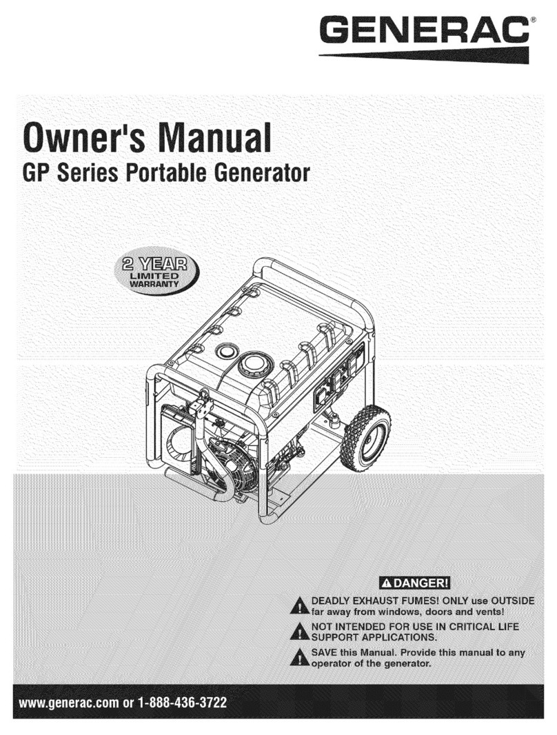 Generac Power Systems GP Series owner's manual