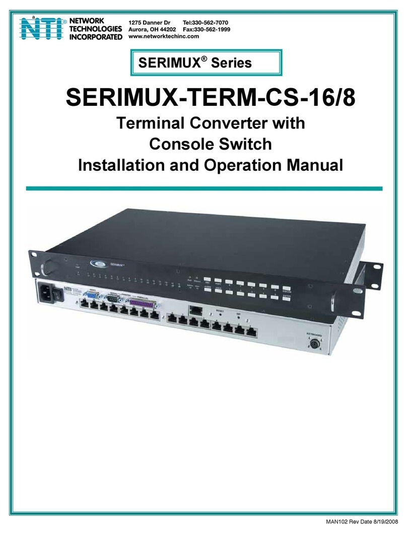 Network Technologies SERIMUX-TERM-CS-16/8 User manual