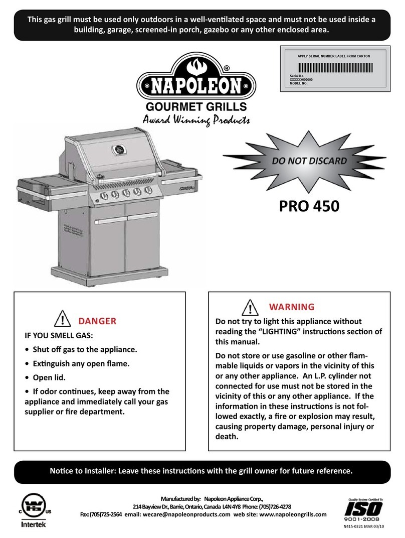 Napoleon PRO 450 User manual Napoleon PRO 450 User manual