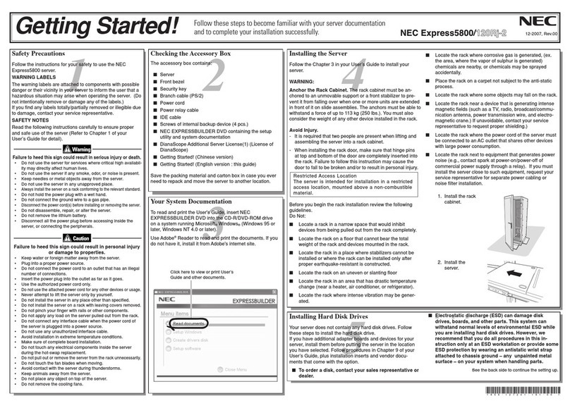 NEC Express 5800 User manual