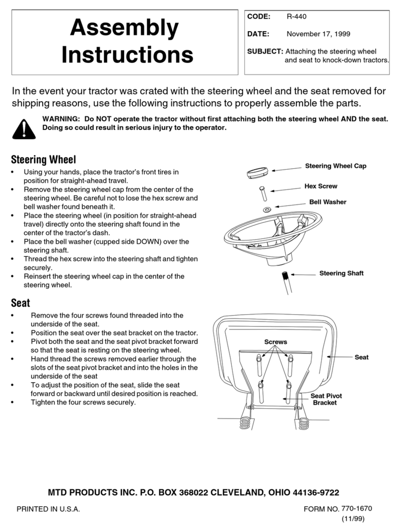MTD R-440 Assembly instructions