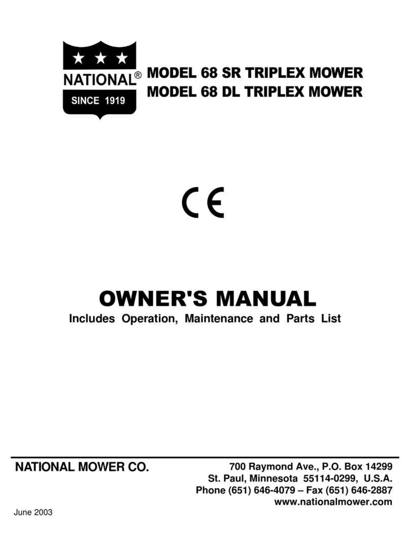 National Mower 68 DL TRIPLEX owner's manual