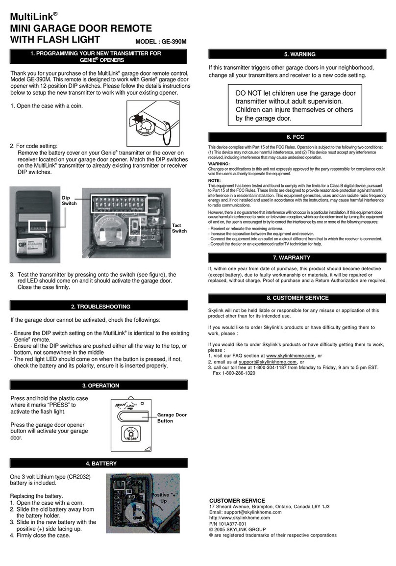 SkyLink MultiLink GE-390M user manual