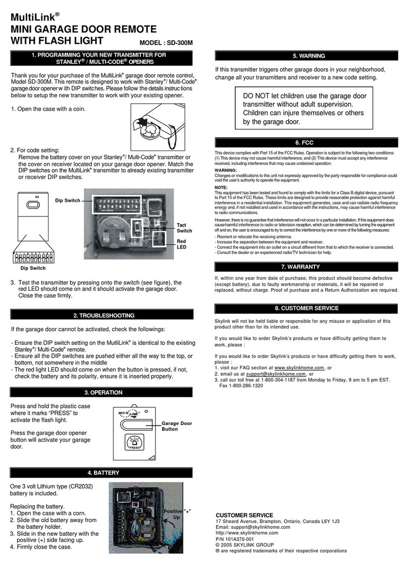 SkyLink MultiLink SD-300M User manual