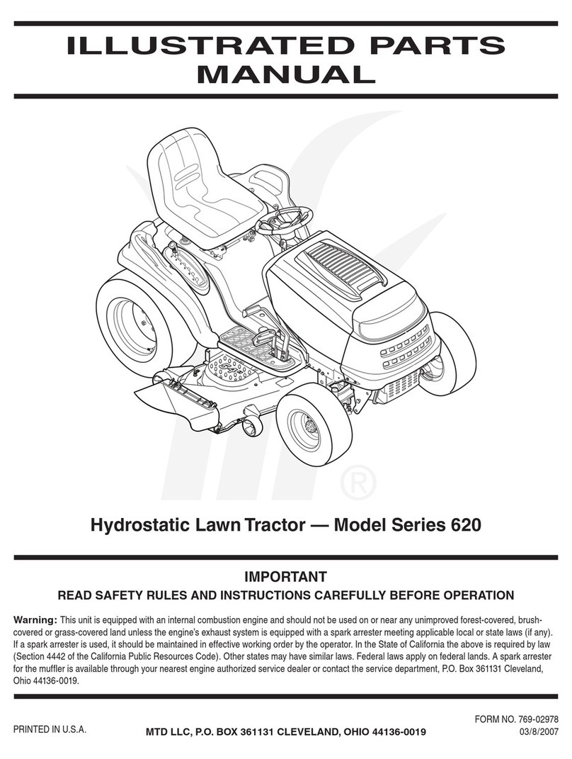 MTD series 620 User manual