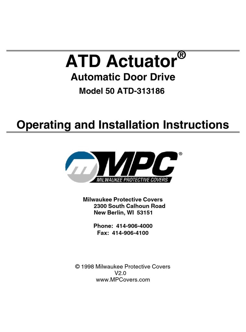 MPC ATD ACTUATOR 50 ATD-313186 Operating and OPERATING AND INSTALLATION Manual