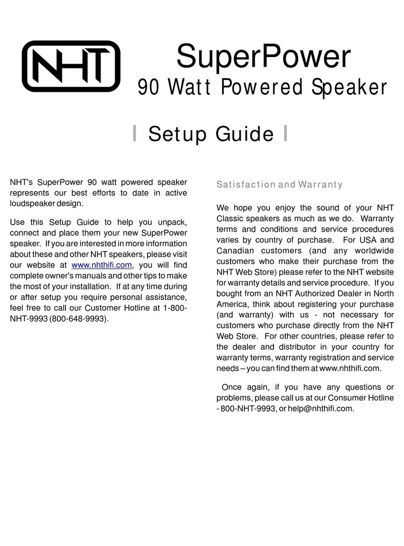 NHT SuperPower User manual
