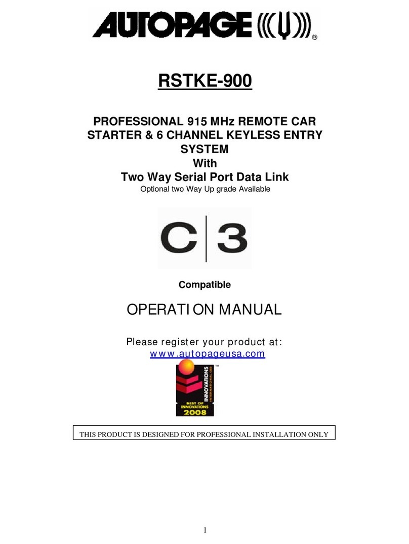 Auto Page RSTKE-900 User manual Auto Page RSTKE-900 User manual