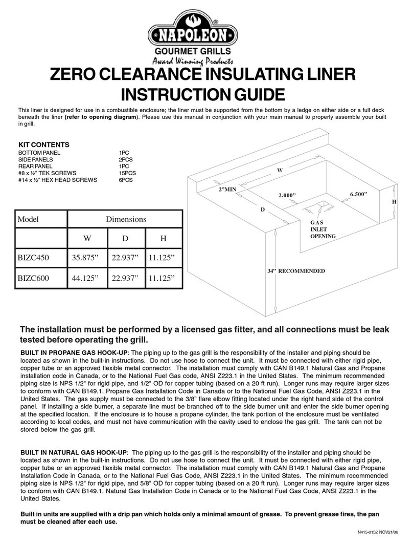 Napoleon BIZC450 Instruction guide