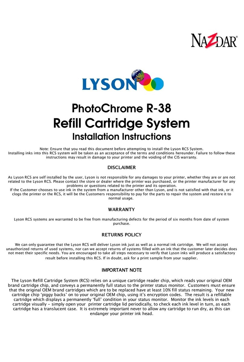 LYSON PHOTOCHROME R-38 User manual