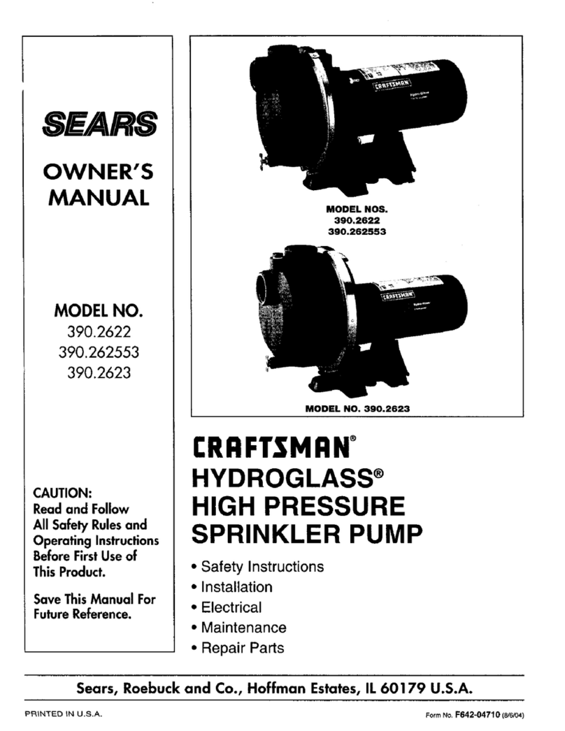 Craftsman HYDROGLASS 390.2622 owner's manual Craftsman HYDROGLASS 390.2622 owner's manual