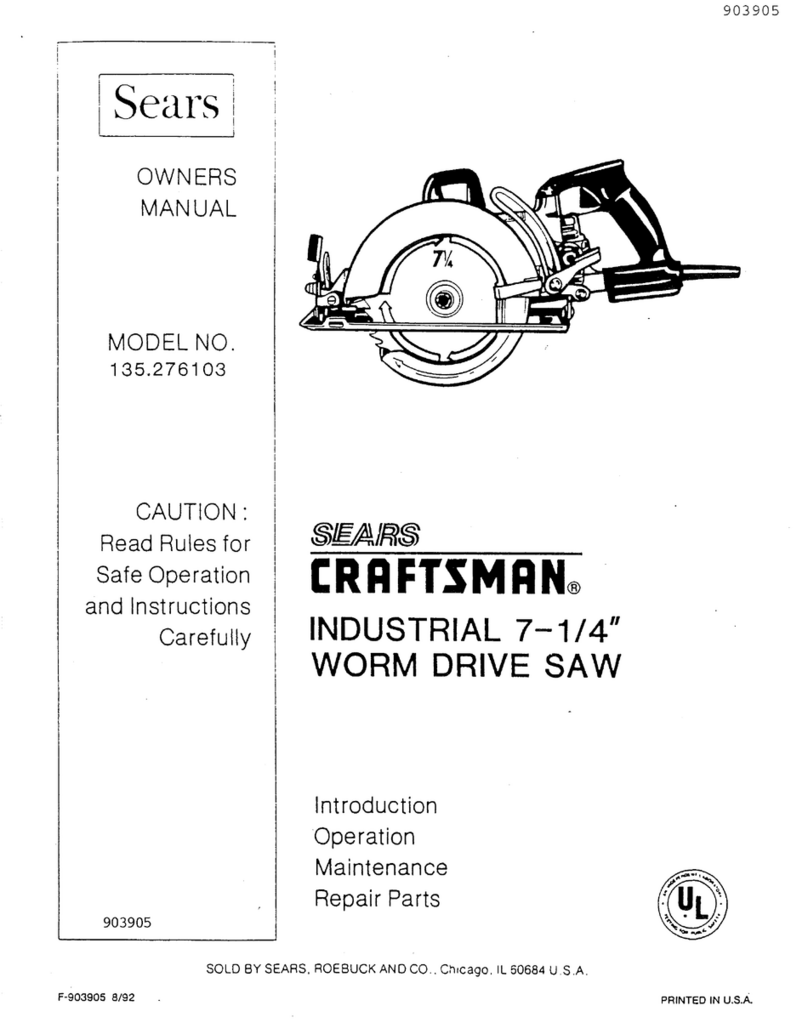 Craftsman 135.276103 User manual