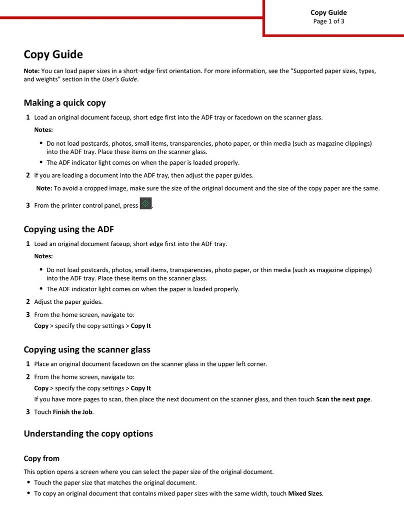 Lexmark MX810 Series User manual