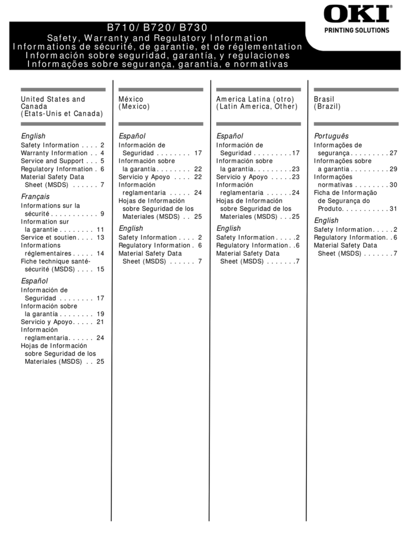 Oki B710dn Operating and maintenance instructions