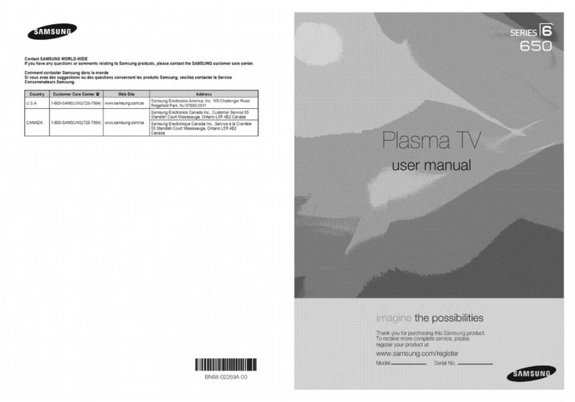 Samsung PN50B650S1FXZA Manual Del Usuario Samsung PN50B650S1FXZA Manual Del Usuario