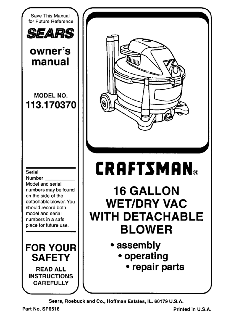 Craftsman SEARS 113.170370 owner's manual