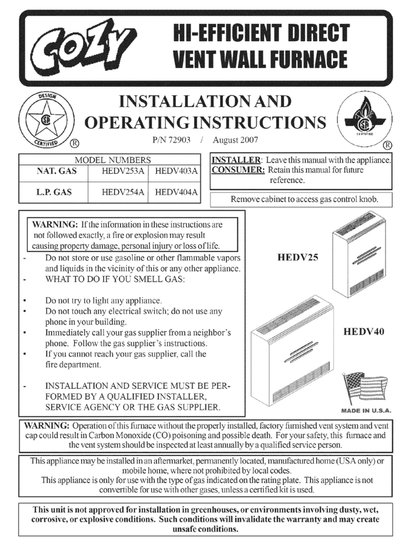 COZY HEDV254A and User manual