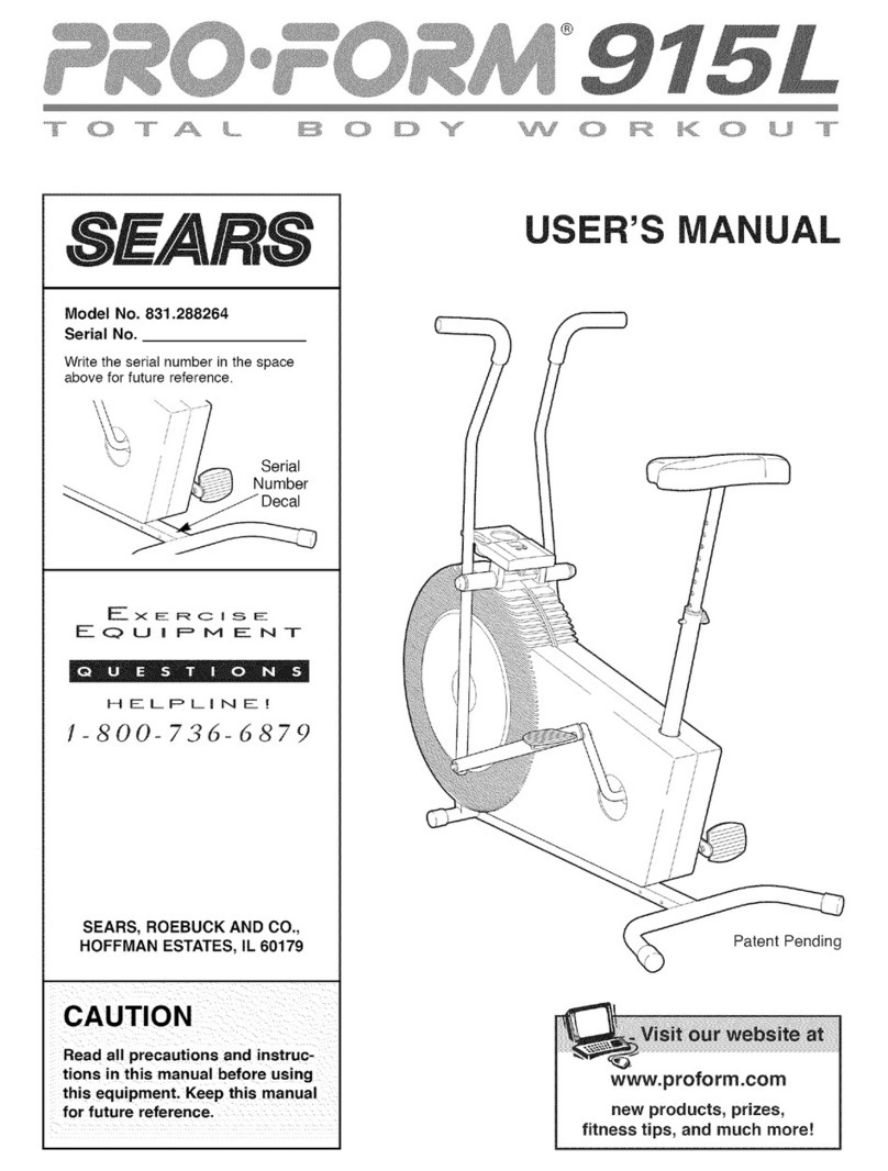 Pro-Form SEARS 915L User manual