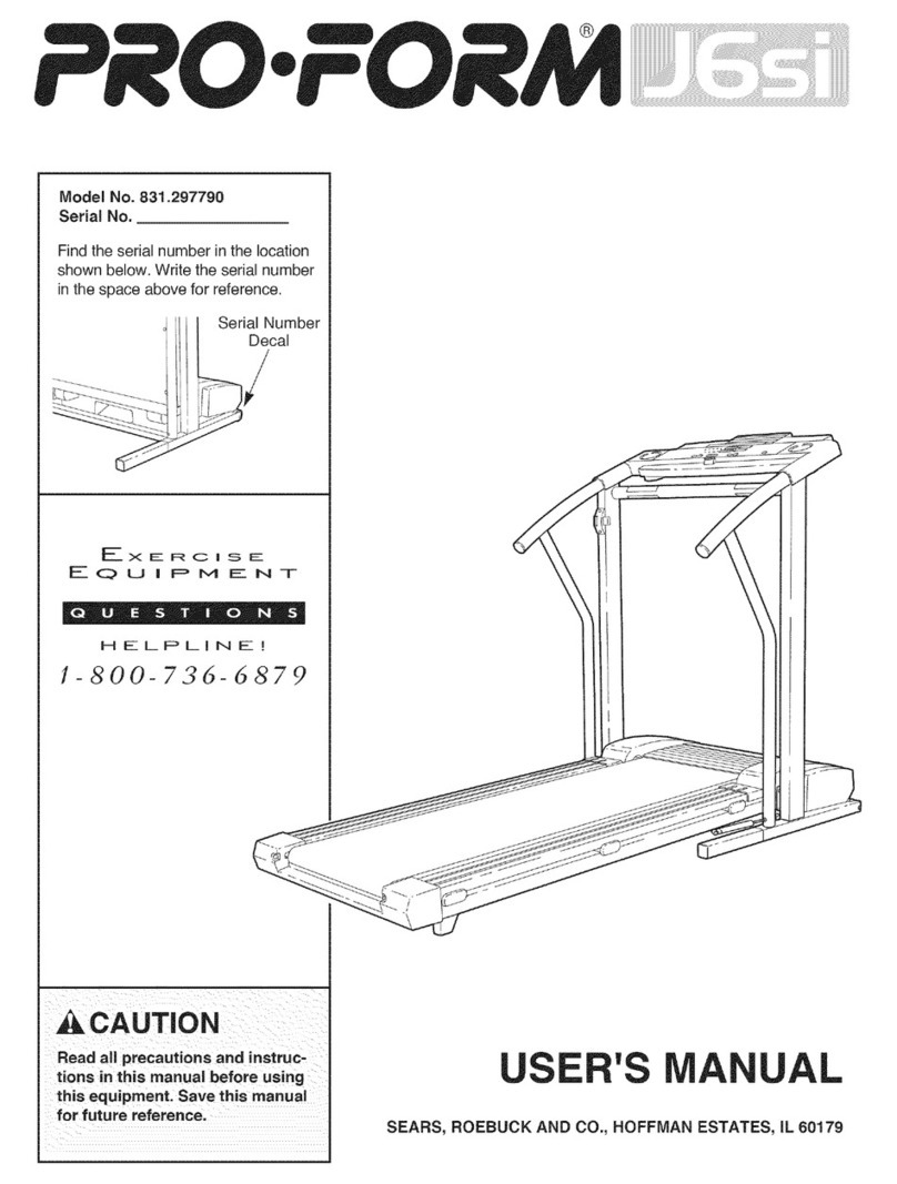 Pro-Form J6SI user manual