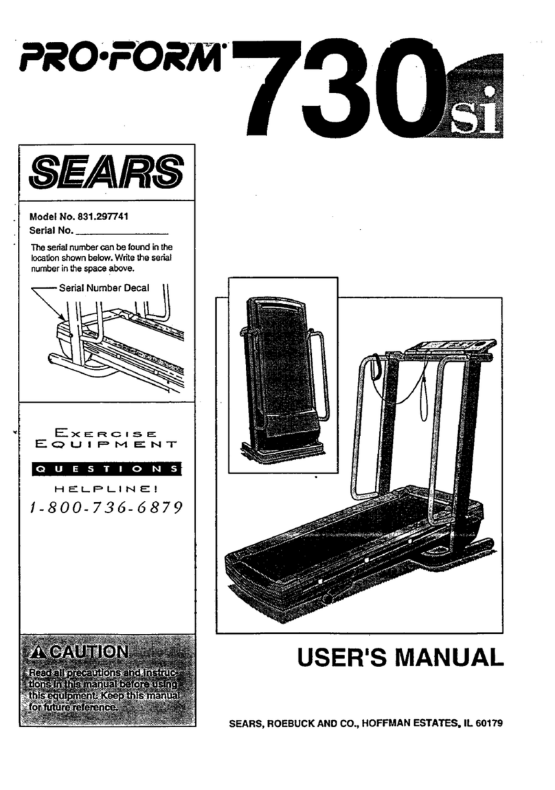 Pro-Form SEARS 730si User manual